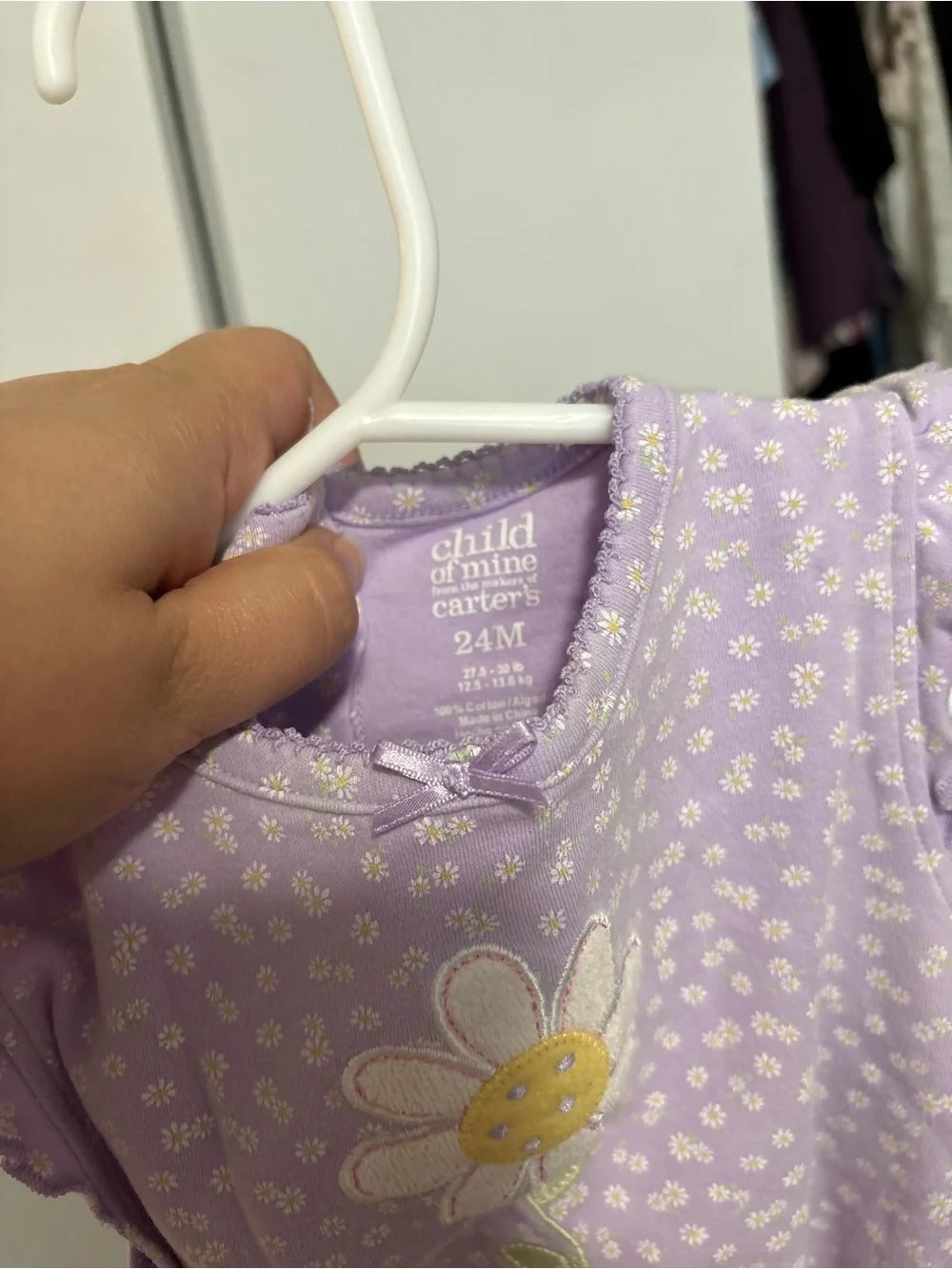 Y2K Carter's Lavender Daisy Print Tank Dress 24 months